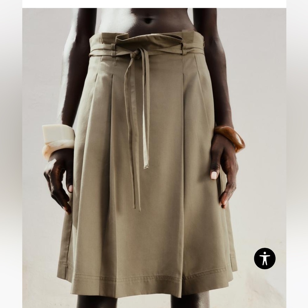 NWT Zara Tan Long Skort